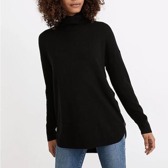 Madewell Crestland Side-Button Turtleneck Tunic Sweater Size Large - Picture 1 of 7
